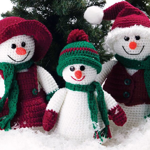 Christmas Amigurumi Crochet Pattern CUTEST Snowmen | Christmas Decor Instant PDF Download