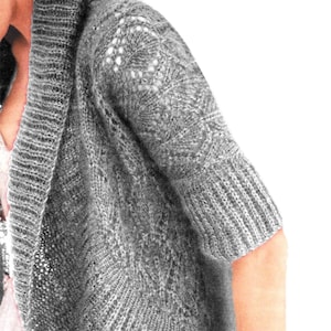 Bolero Jacket Lace Knitting Pattern | Wedding Dress Bolero | Lace Knit Shrug Pattern Instant PDF Download