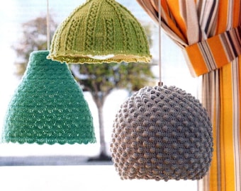 3 STUNNING Crochet Lampshades PDF Patterns. Vintage Crochet Patterns Chandeliers Lamps.