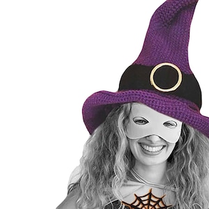 Gehäkelte Hexenhut PDF Muster Sofort-Download. Halloween-Kostüme für Frauen. Häkelanleitung Hexenhut.