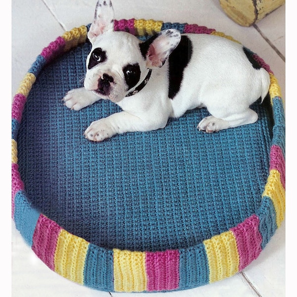 PDF Pattern Bed For Dogs & Cats | Small Large Pets' Bed With Cushion | Simple Crochet Pattern Instant Download