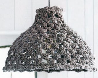 GORGEOUS Crochet Lampshade Pattern | Easy Crochet Pattern | Vintage Crocheted Chandelier Lamp Pattern PDF Download.
