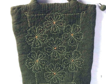 SASHIKO Embroidery Pattern For Bag | Japanese Pattern In English | Hand Embroidery Patterns Instant PDF Download