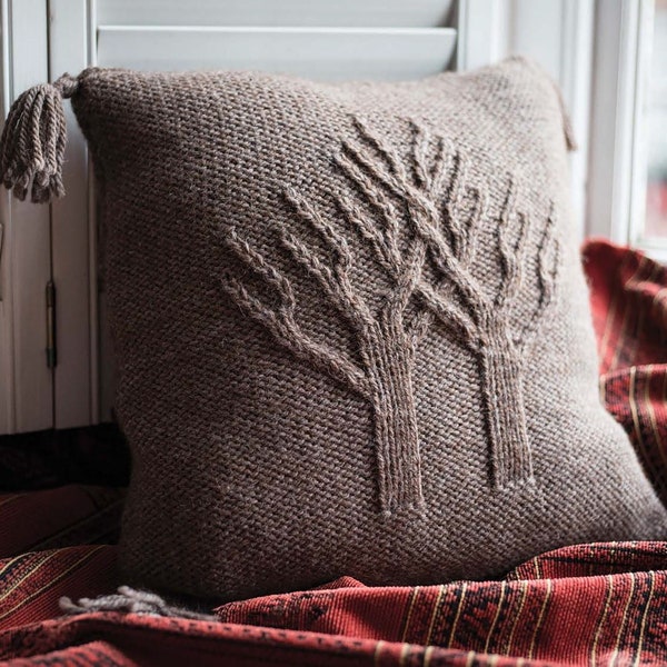 Pillow Cover Celtic Tree Of Life  PDF Pattern Instant Download | Decorative Cushion Cover, Aran Throw Pillow