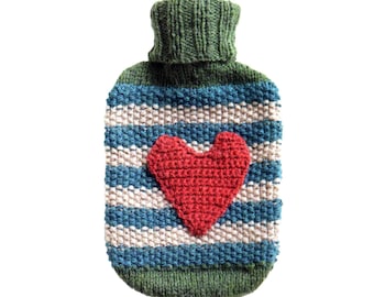 CUTEST Hot Water Bottle Cover Knitting Pattern | DIY Gift | Vintage Crafts | Instant PDF Download.