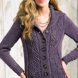 Hooded Jacket Pattern | Women's Knitted Coatigan Instant PDF Download | GORGEOUS Hooded Cardigan S Up To 3X