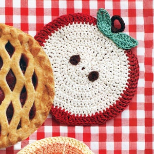 Potholder Pattern | Orange & Apple Potholders Trivets 2 Easy Crochet Patterns PDF Pattern Instant Download