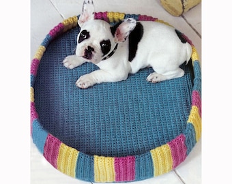 PDF Pattern Bed For Dogs & Cats | Small Large Pets' Bed With Cushion | Simple Crochet Pattern Instant Download