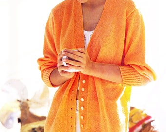 Plain, Classic Long Cardigan Machine Knitting Pattern | Oversized, Casual Women's Tops | Vintage PDF Download