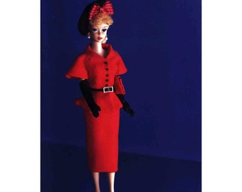 11.5 Inch Doll Clothes, STUNNING Suit & Hat | FAB Vintage Japanese Sewing Pattern For Fashion Dolls Instant PDF Download