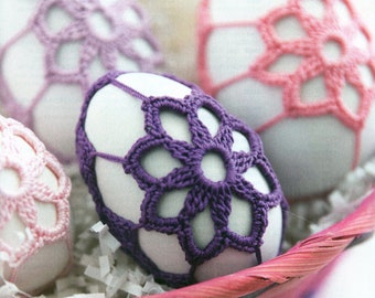 Easter Eggs Covers Crochet Lace Easy Pattern | Easter Eggs Cozy | Easter Hunt | Kids Easter | PDF Download