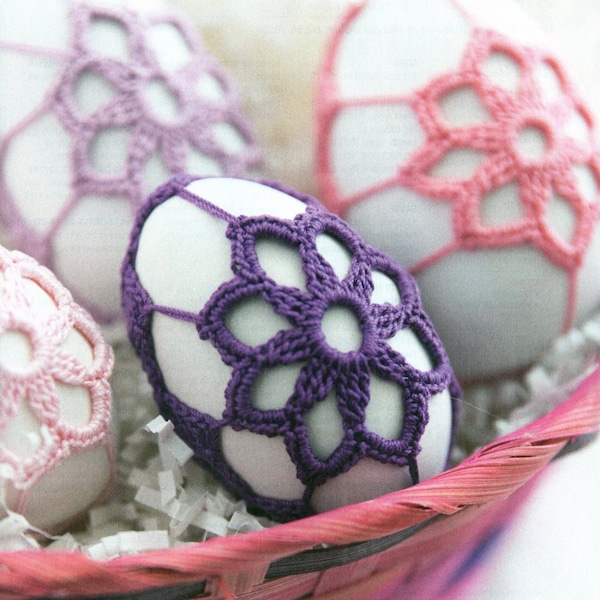 Easter Eggs Covers Crochet Lace Easy Pattern | Easter Eggs Cozy | Easter Hunt | Kids Easter | PDF Download
