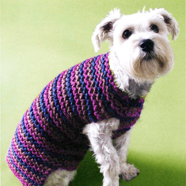 Comfy Dog Cape, Easy Knitting Pattern | Chunky Sweater For S, M, L & XL Dogs | Instant PDF Download