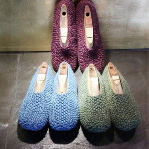 Cute, Minimalist Slippers For Women Easy Knitting Pattern Straight Needles Slippers Pattern PDF Download image 1