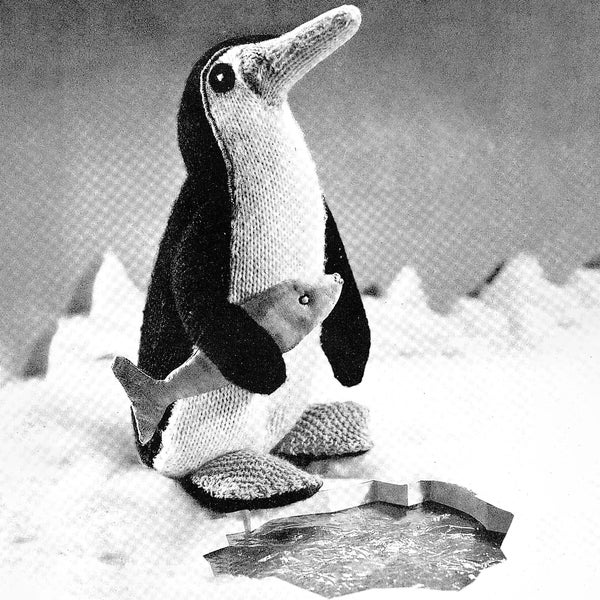 Cutest Penguin Knitting Pattern | Vintage Animal Toy | Arctic Penguin Amigurumi Pattern Instant PDF Download