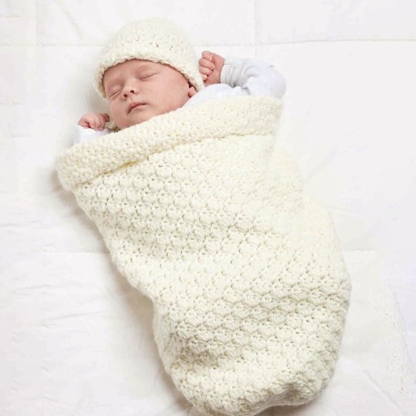 Babycocon | Eenvoudig haakpatroon Babyslaapzak 0 tot 3 maanden. | Babyslaapzak voor pasgeborenen Direct PDF downloaden