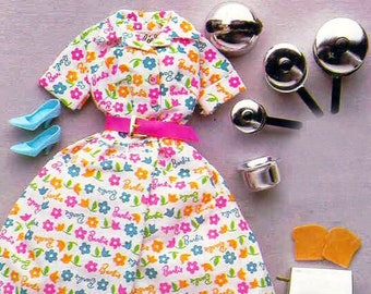 11.5 Inch Doll Clothes, Dress Sewing Pattern | Vintage 60s Summer Dress Pattern For 11" Fashion Doll
