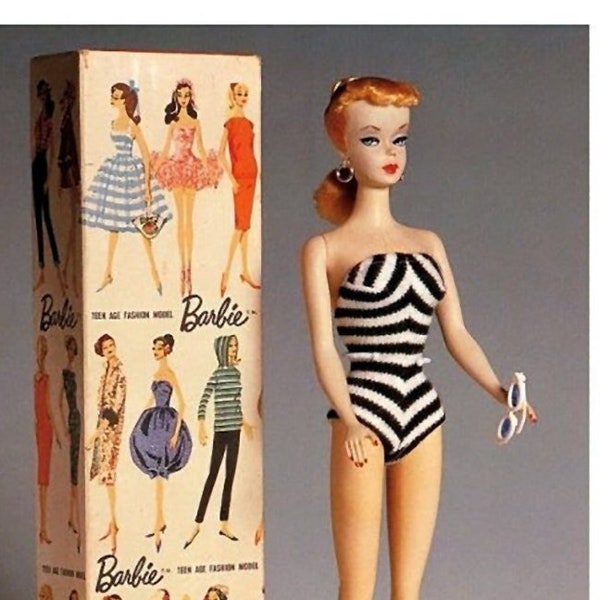 11.5" Dolls Swimsuit | Fashion Dolls Clothes Iconic 60s Beach Wear | Dolls Easy PDF Pattern To Sew