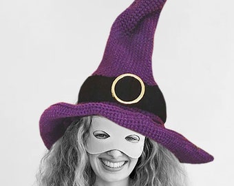 Crochet Witch Hat PDF Pattern Instant Download. Halloween Costumes For Women. Crochet Pattern Witch Hat.