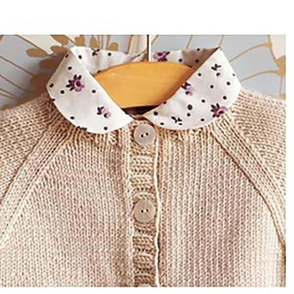 Baby Raglan Cardigan Classic Round Neck | Comfy Knitting Pattern Boys Girls 0 to 12 mo. | PDF Download