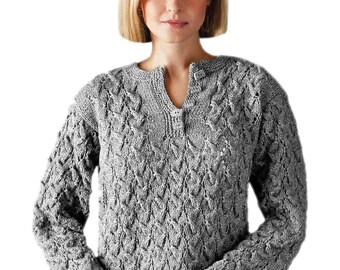 Vintage 70s Sweater CABLE KNIT Toggle Cardigan Preppy Medium