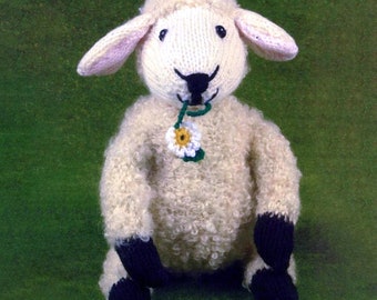 Cutest Knitted Lamb Plush Toy PDF Pattern. Lamb Knitting Pattern. Soft Toys Lambs Sheep. Vintage DIY Toy.
