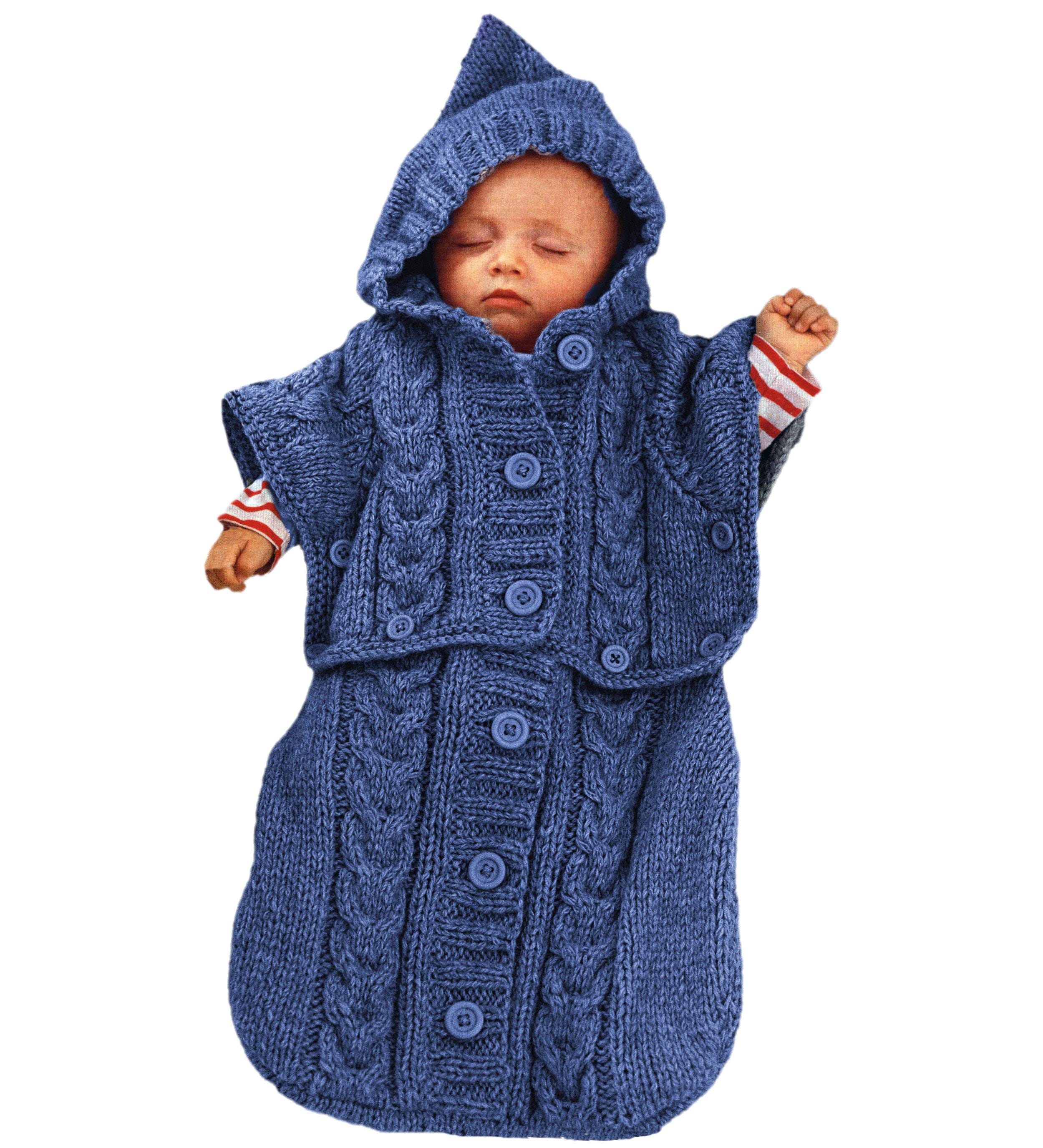Sleeping Bag Knitting Pattern Newborn up to 6 Mo. Baby Cocoon | Comfy ...