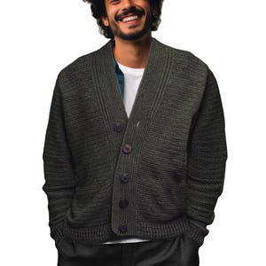 PDF Pattern Crochet Cardigan For Men S-3X | Men&#39;s Jacket Vintage Crochet Pattern Instant PDF Download
