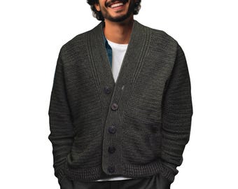 PDF Pattern Crochet Cardigan For Men S-3X | Men&#39;s Jacket Vintage Crochet Pattern Instant PDF Download