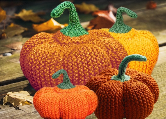 Décoration Citrouille Tricotée Main - Fausse Citrouille En Polyester Pour Décor D'automne Et Thanksgiving - 11