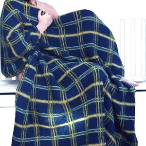 PDF Pattern Plaid Blanket Throw | Easy Knitting Pattern | Charming Colorwork Afghan Pattern Instant Download
