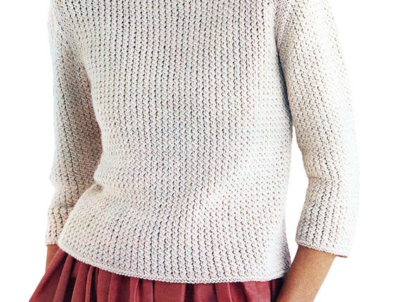 Women's Sweater Pattern Boat Neck DK Yarn | Spring Top