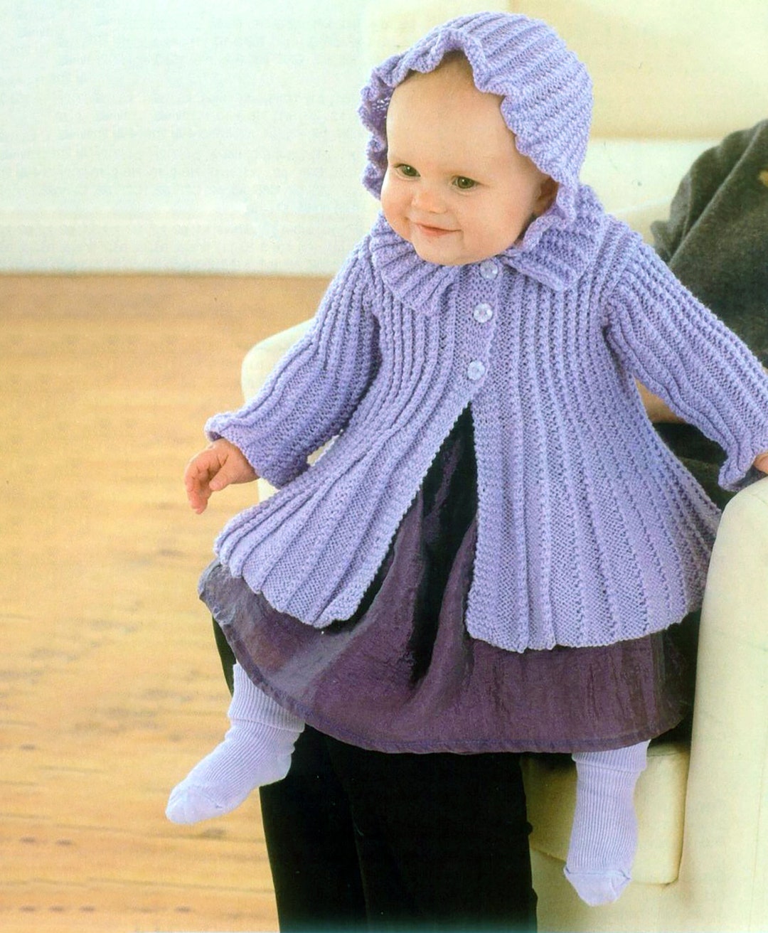 Baby Girls Hat & Jacket Knitting Pattern. PDF Pattern Fairy Etsy