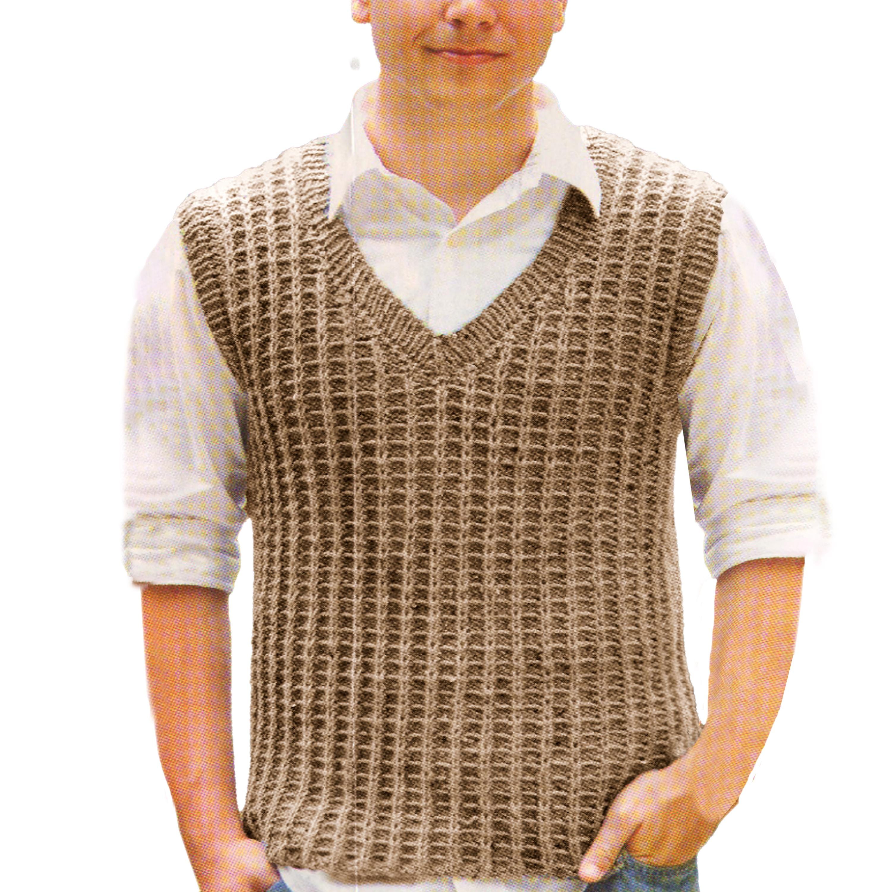 Vest for Men V Neck Pattern S-2X | Classic Gilet Knitting Pattern