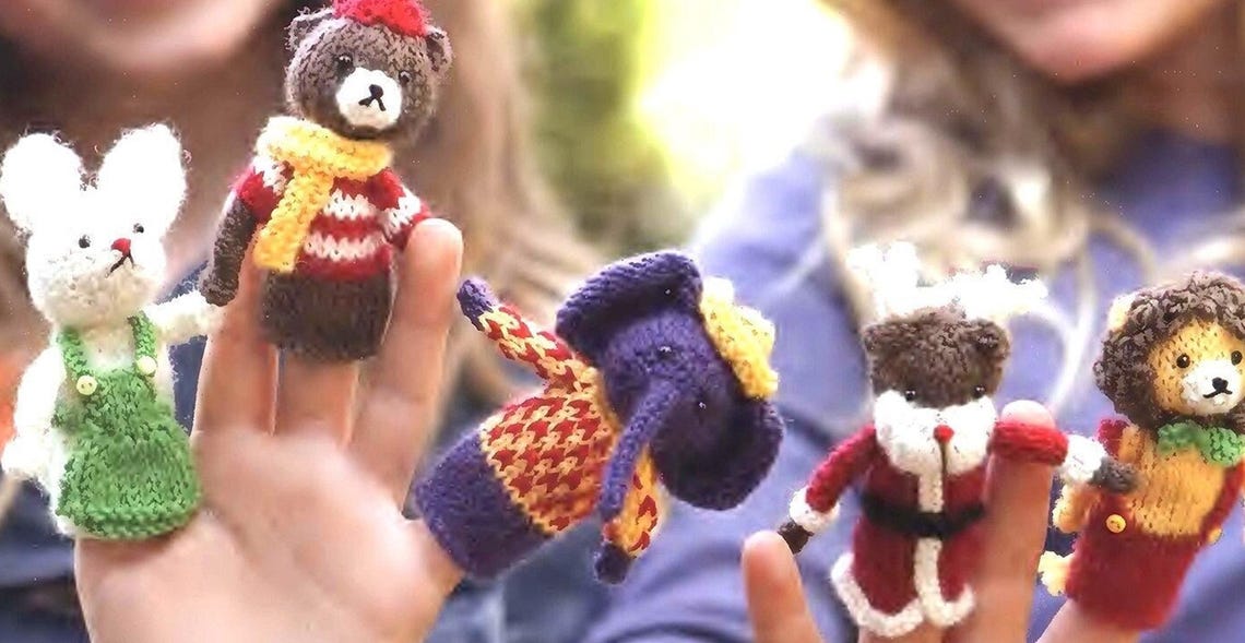 PDF Knitting Pattern Finger Puppets | Knitted Toys Patterns | Knit ...