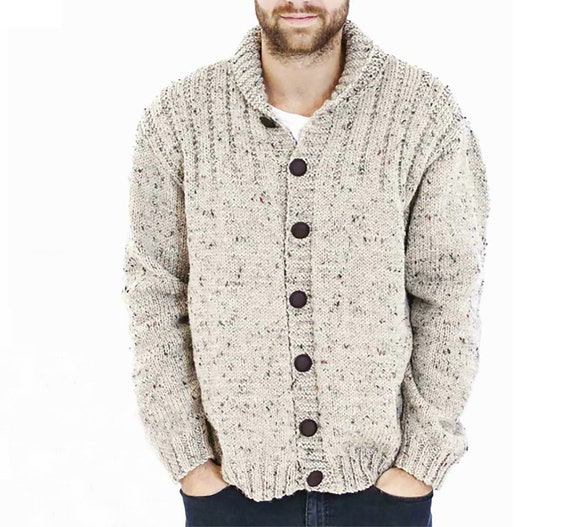 Modello PDF per giacca da uomo con collo a scialle, cappotto da