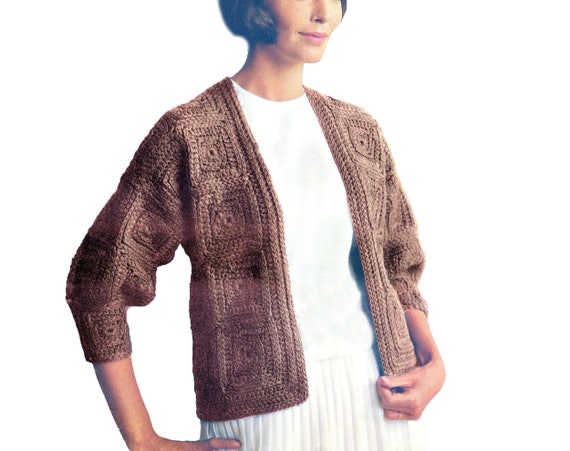 Patron de veste patchwork simple au crochet Modèle au crochet