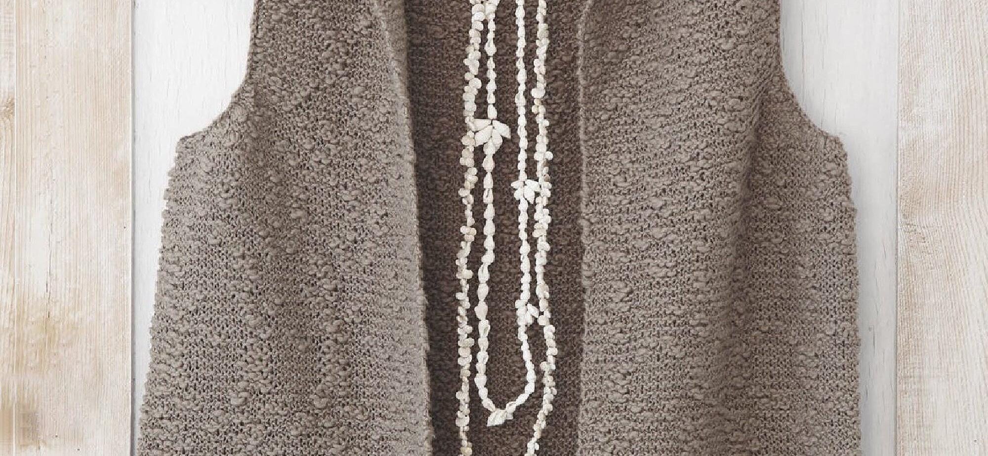 Simple Gilet Vest Easy Knitting Pattern | Women's Spring Tops | DK ...