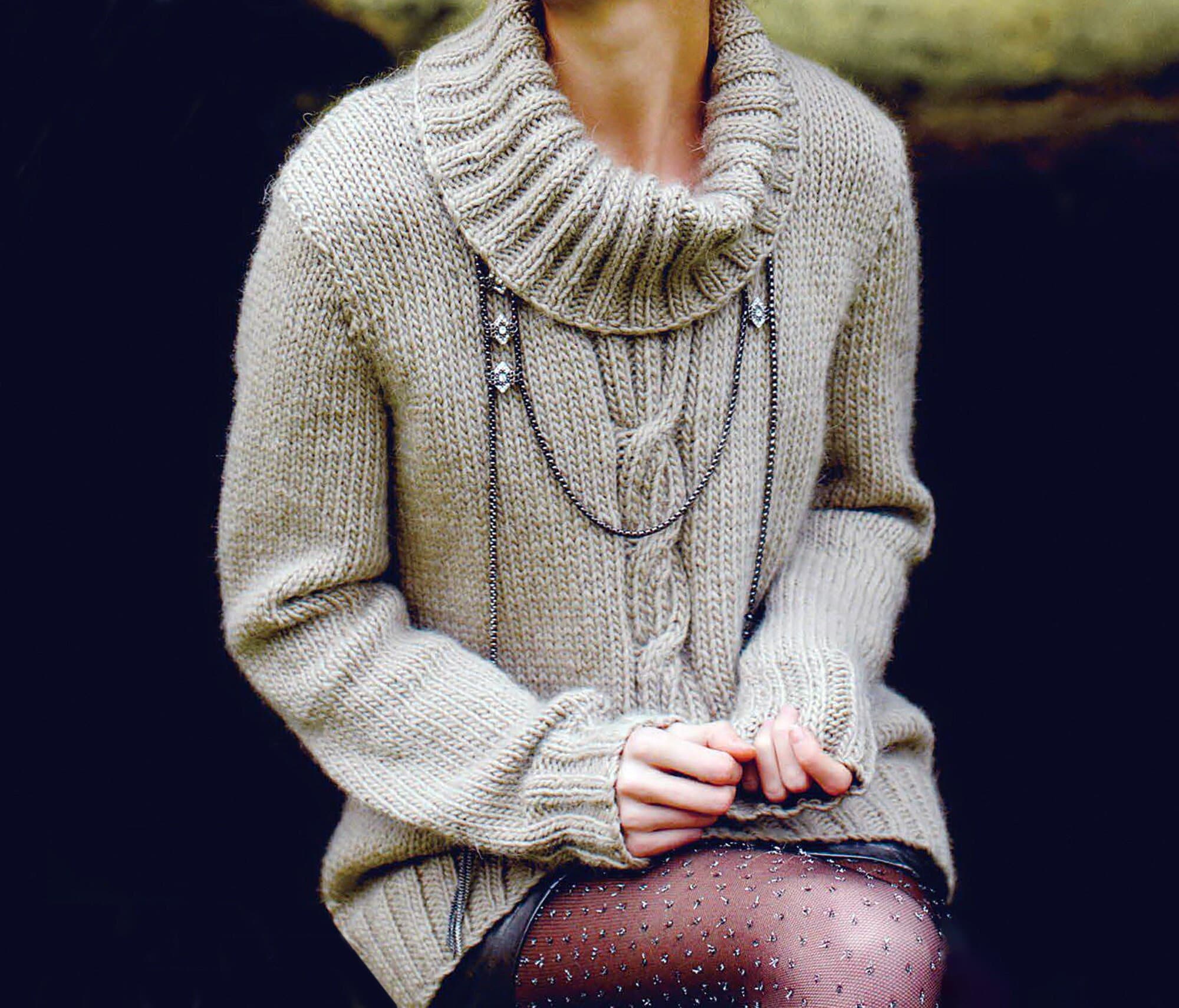 Big cowl neck sweater online