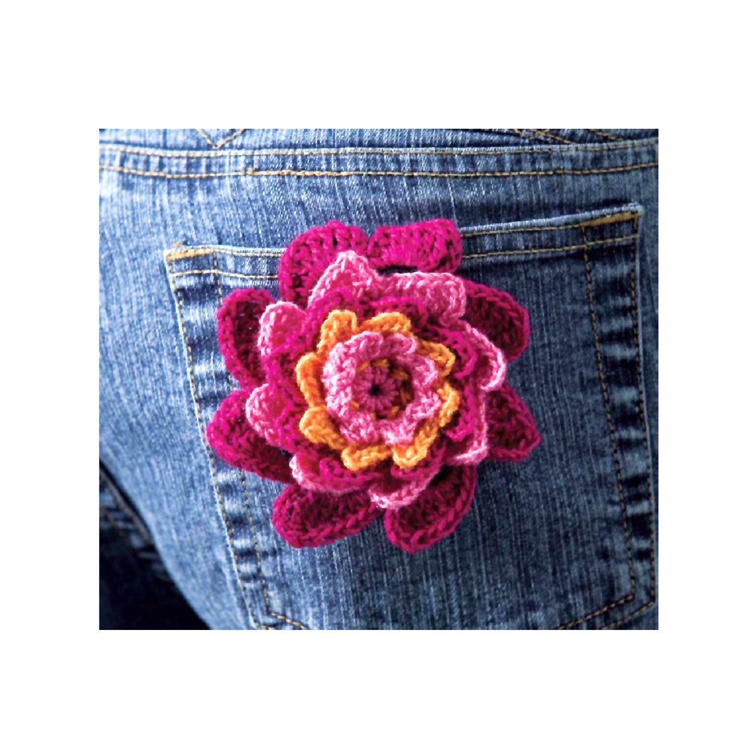 Crochet Flower Pattern Pdf Instant Digital Download Colorful Easy Crochet Flower Applique Etsy Crochet Flower Pattern Pdf Instant Digital Download Colorful Easy Crochet Flower Applique Etsy