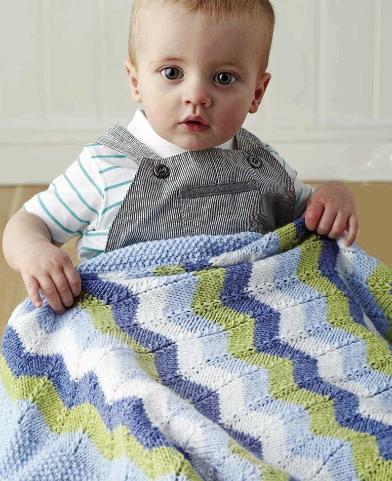 Baby Blanket Knitting Pattern Easy, Beginner | Vintage, Instant PDF ...