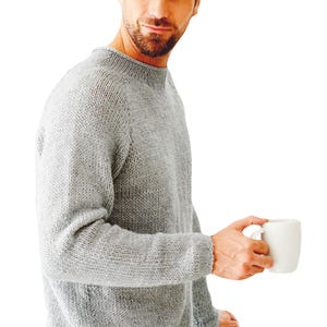 Simple Raglan Sweater For Men | Easy Knitting Pattern | Men's Comfy Pullover S To 1X | Basic Beginner Pattern PDF Download