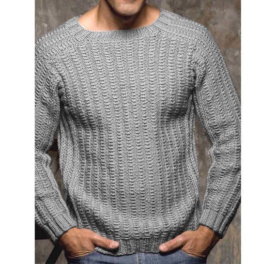 Maniche Lunghe Maglione Uomo A Coste Maglione Da Uomo A Coste Da