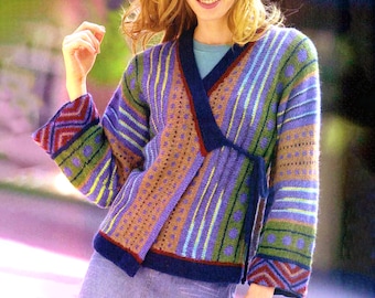 Kimono Jacket Pattern | Colorwork Knitting Pattern Kimono | Kimono Pattern For Women | Kimono Cardigan