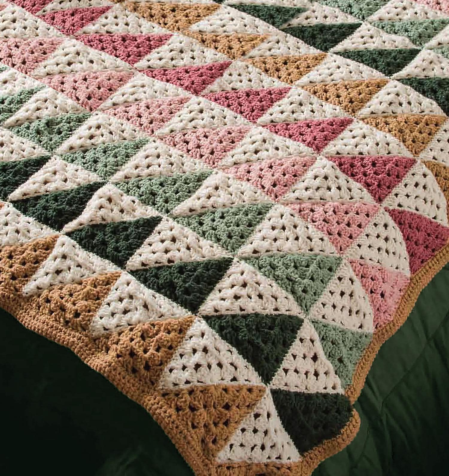 6+ Easy Crochet Patterns For Blankets Easy Crochet Pattern Blanket Throw Half Square Triangles | Scrap Yarn