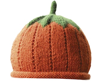 Gorro de calabaza, gorro de Halloween (0 meses a 4 años) / Patrón de tejido fácil DK Yarn / Patrón de tejido de Halloween para niños (PDF)