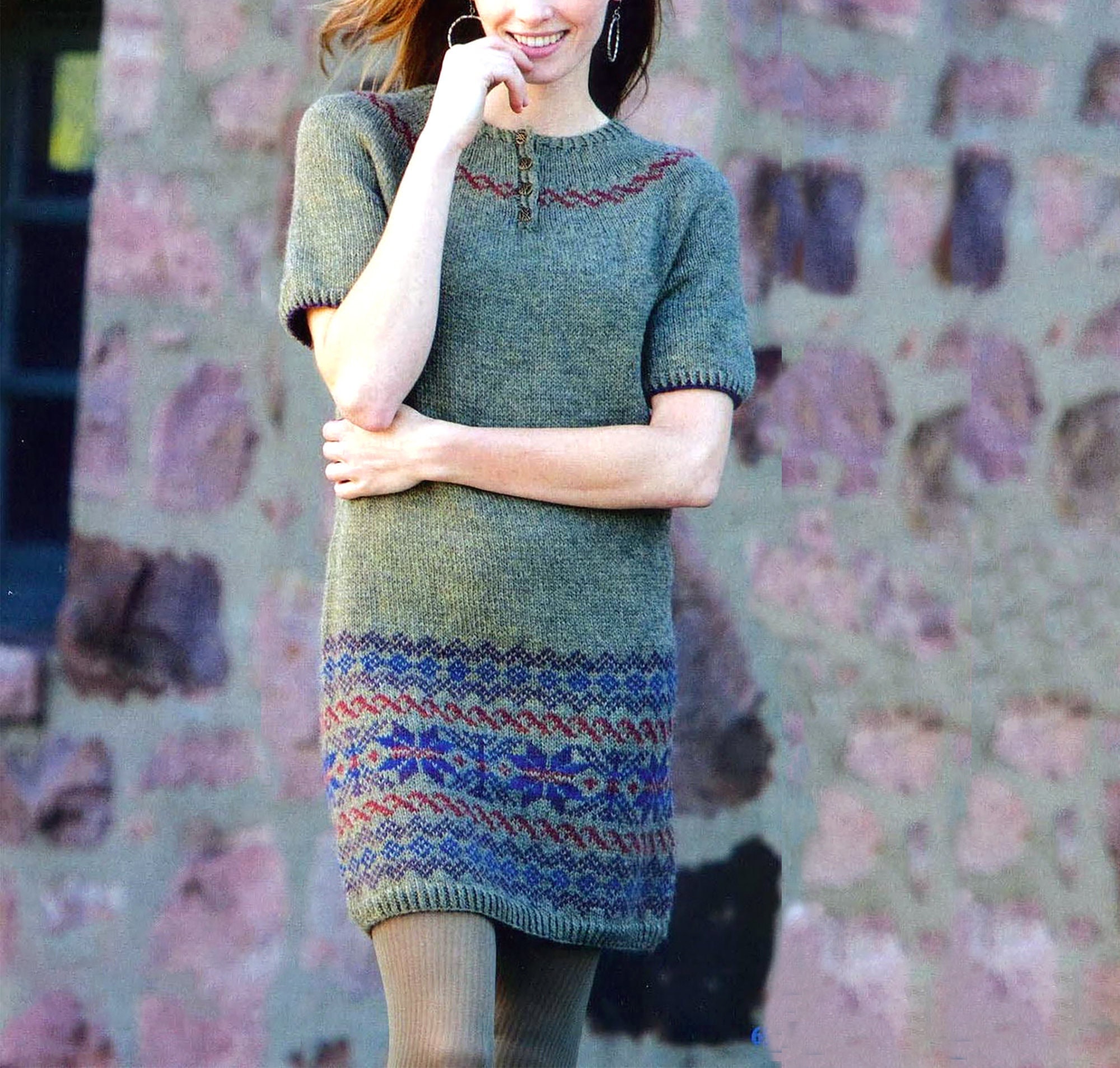 Gorgeous Fair Isle Dress | Vintage Fair Isle Pattern | Women's Knitting  Pattern PDF Download - Etsy