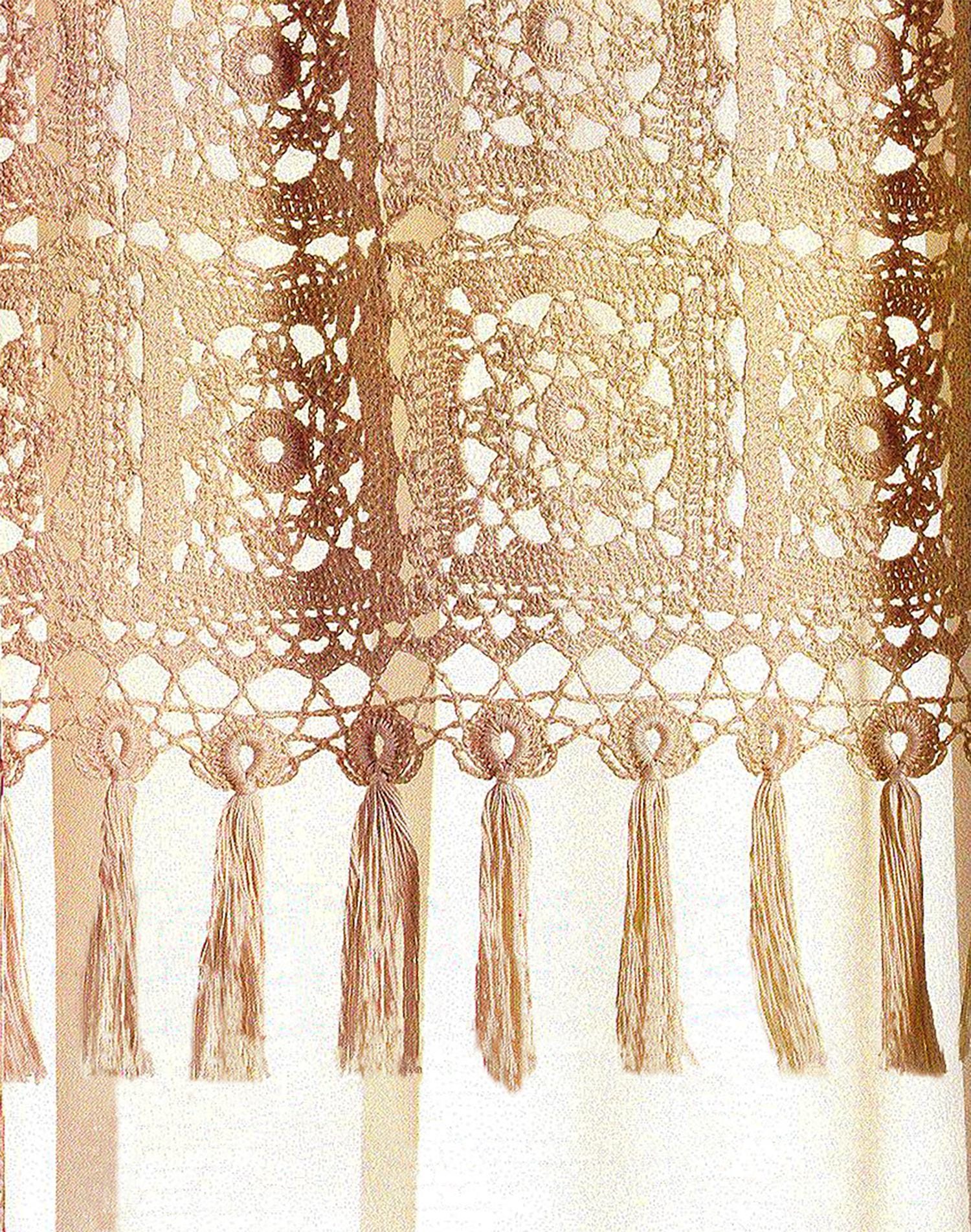 39 Beautiful Crochet Curtain Patterns to Dress Your Windows 20 Crochet Curtain Pattern Lace Curtains Victorian Style