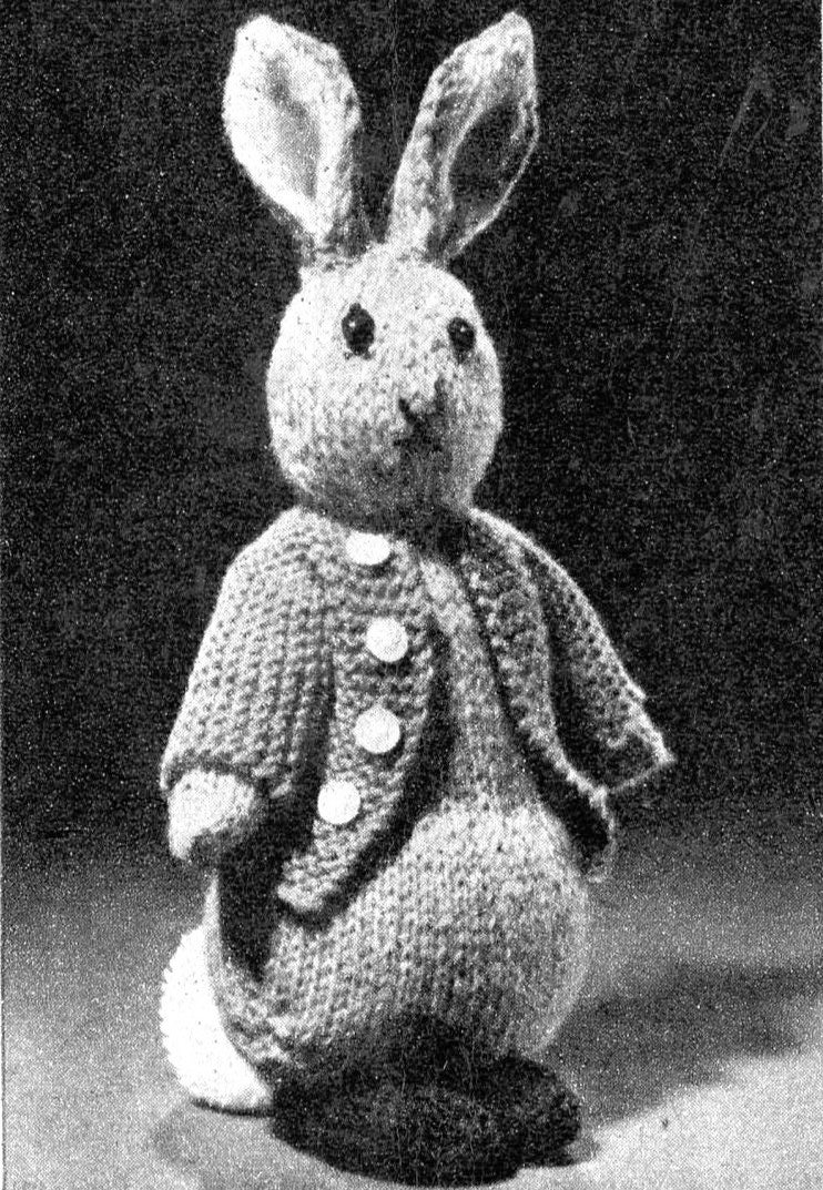Peter Rabbit Bunny Plush. Cutest Bunny Rabbit Knitting Pattern PDF ...