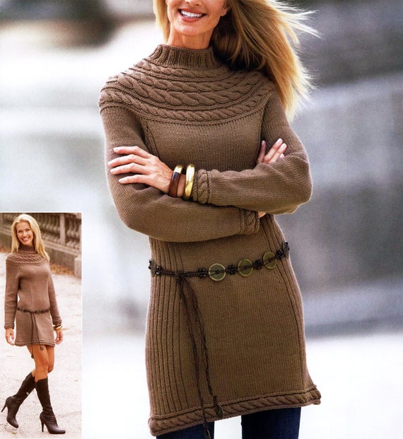 FAB. Aran Mini Dress | Aran Knitting Pattern | Chunky Classic Irish Cable Knit Dress | Instant PDF Download FAB. Aran Mini Dress | Aran Knitting Pattern | Chunky Classic Irish Cable Knit Dress | Instant PDF Download